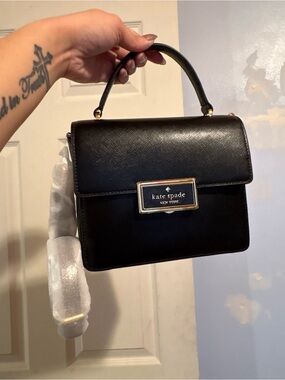 Kate Spade Reagan Black Top Handle Crossbody Purse New